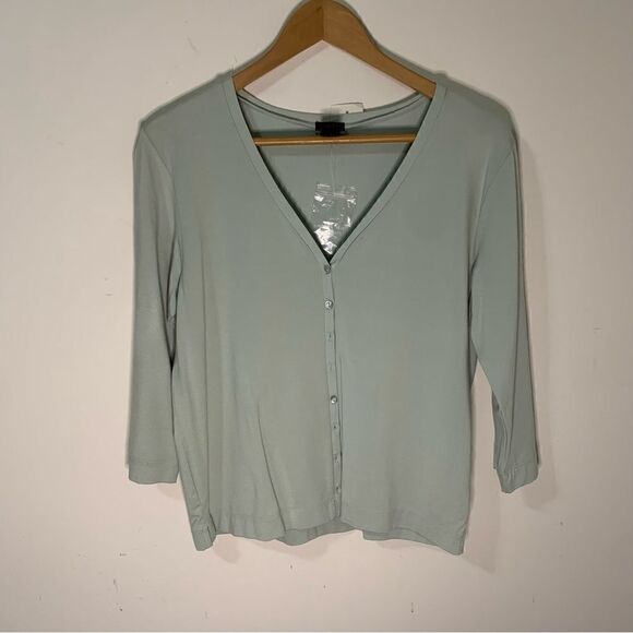SIGRID OLSEN SPORT WOMENS BUTTON FRONT CARDIGAN SWEATER - SIZE MEDIUM - Picture 1 of 6